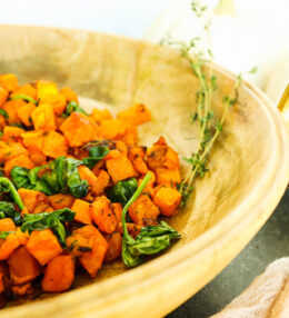 Maple Roasted Butternut Squash and Sweet Potatoes
