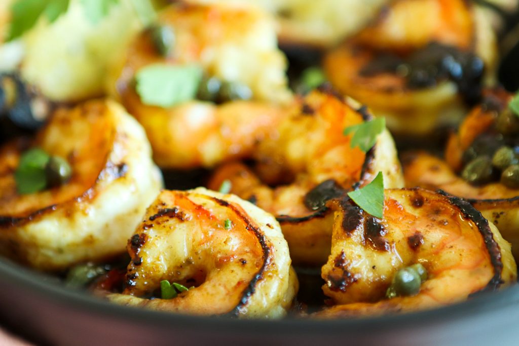 Shrimp with Honey, Lemon & Caper Sauce | The Fancy Pants Kitchen