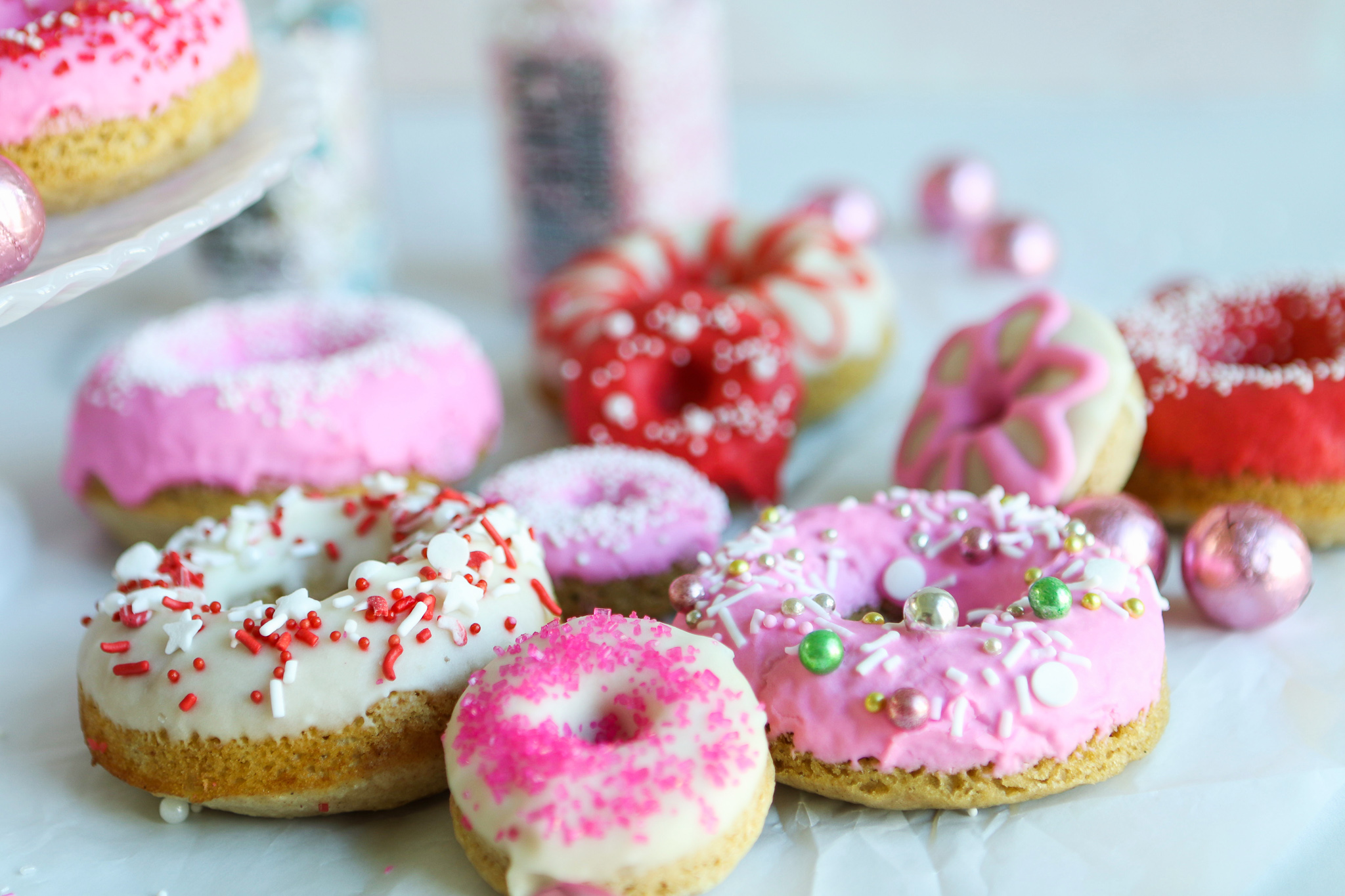 Peppermint Hot Chocolate Donuts - A Kitchen Addiction