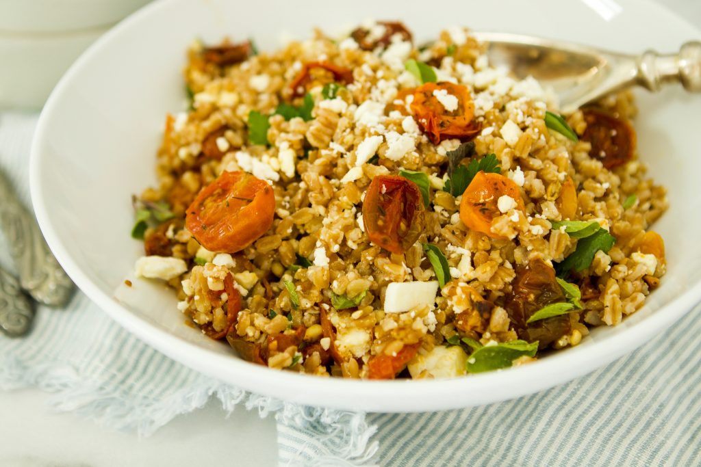 Slow-Roasted Tomato Farro Salad | The Fancy Pants Kitchen