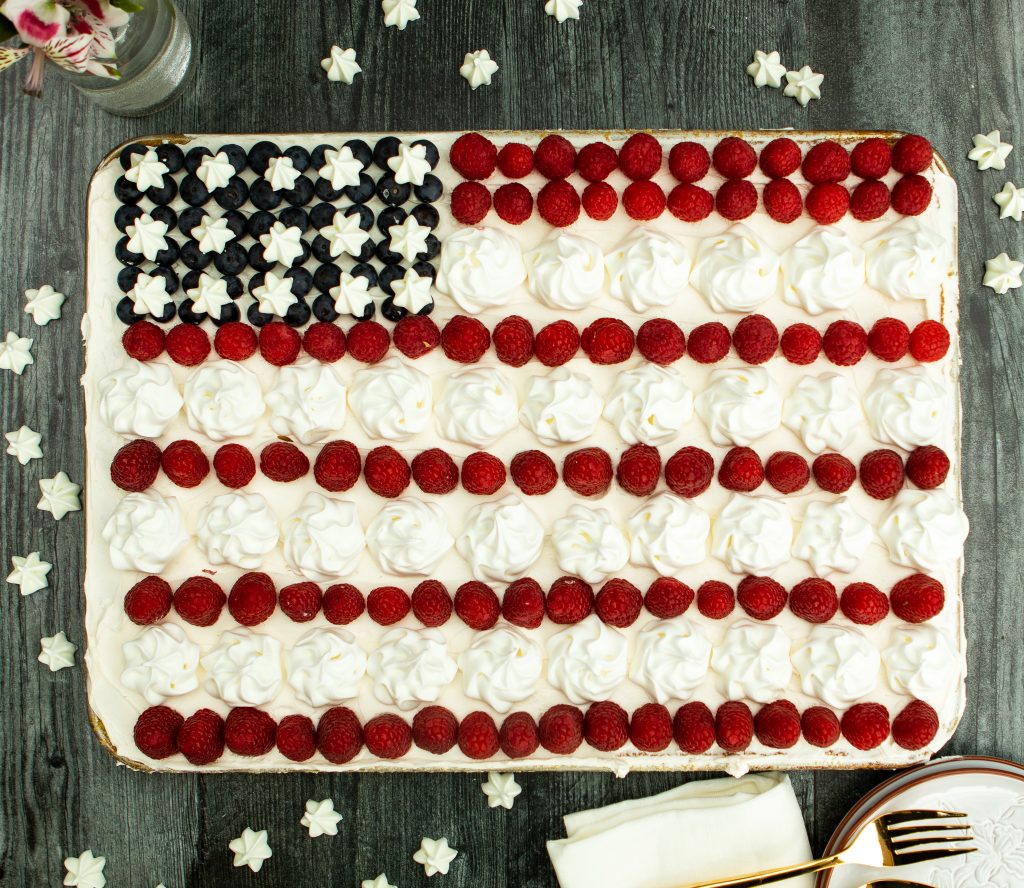 Lemon Chiffon Berry Flag Cake | The Fancy Pants Kitchen