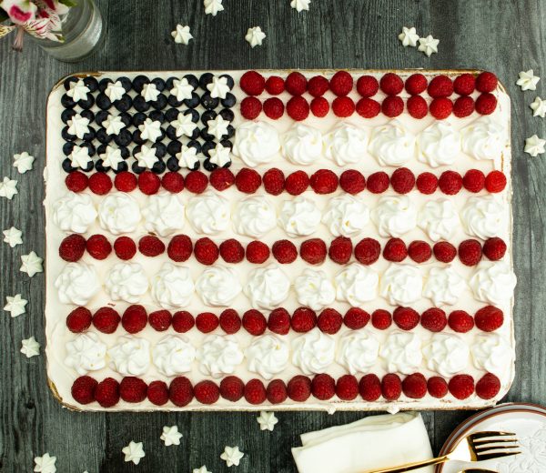 Lemon Chiffon Berry Flag Cake | The Fancy Pants Kitchen