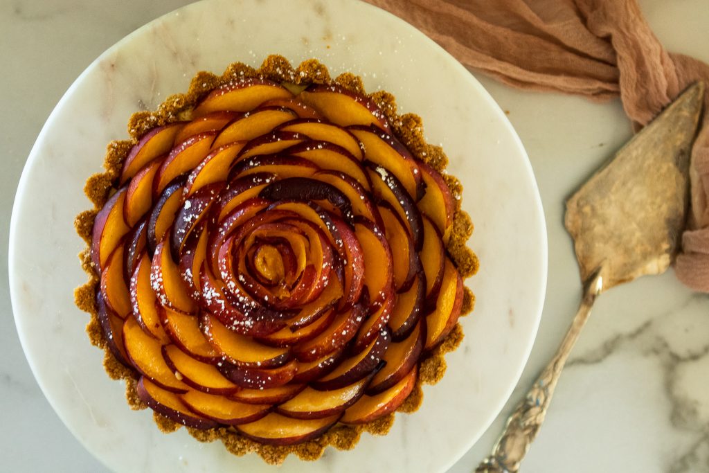 Creamy Peach &amp; Honey Tart | The Fancy Pants Kitchen