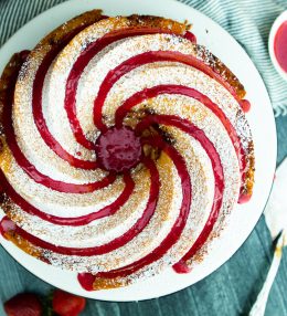 Strawberry Hibiscus Swirl Cake