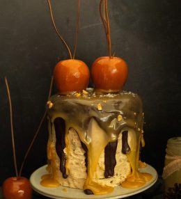 Caramel Apple Snickers Cake