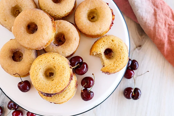 Baked Cherry Donuts