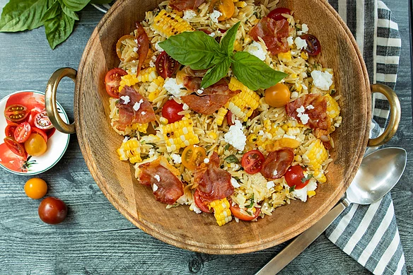 Summer Corn & Feta Orzo