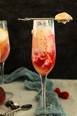 Peach Melba Popsicles