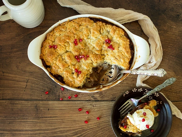 Pear Pomegranate Cobbler