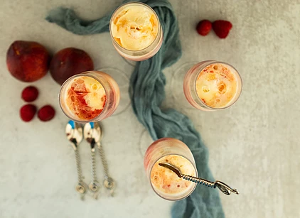 Peach Melba Popsicles