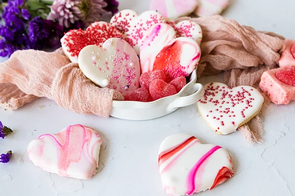 Iced Heart Cookies