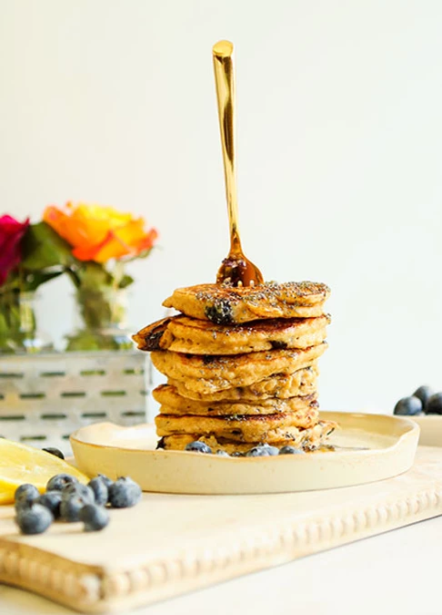 Blueberry Lemon Ricotta Pancakes