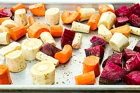 Best Ever Roasted Root Vegetables with Pistachio Crumble