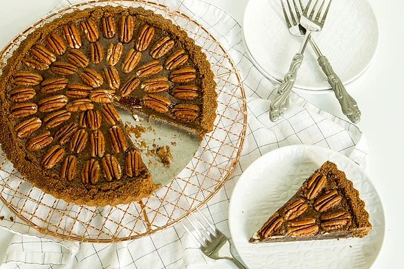 Brown Butter Chocolate Pecan Tart