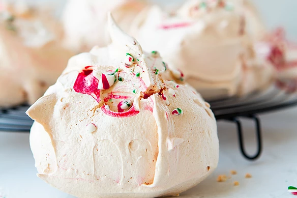 Giant Peppermint Meringues