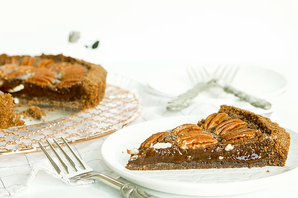 Brown Butter Chocolate Pecan Tart