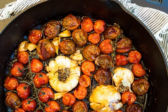 Roasted Cherry Tomatoes with Garlic & Herbs