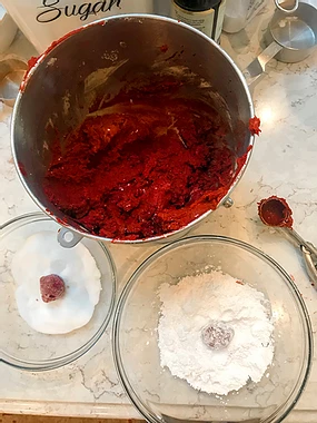 Red Velvet Crinkle Cookies