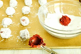 Red Velvet Crinkle Cookies