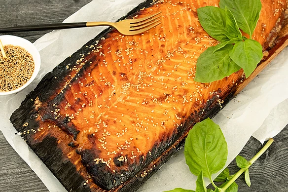 Cedar Plank Sesame Salmon