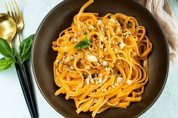 Creamy Tomato Pasta with Herb Breadcrumbs