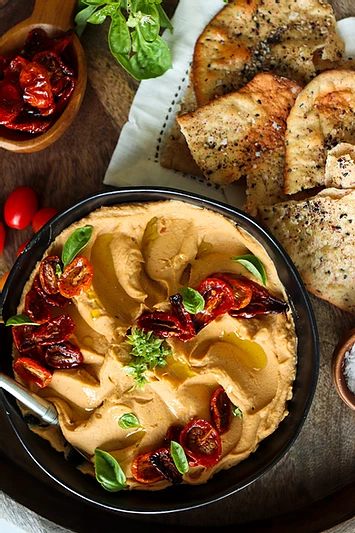 Roasted Tomato & Basil Hummus