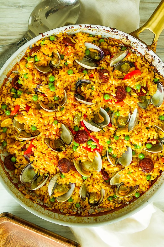 Weeknight Clams & Spanish Chorizo Paella