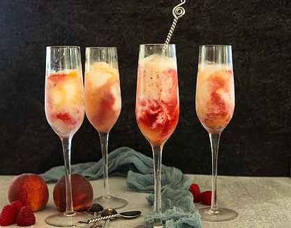 Peach Melba Popsicles