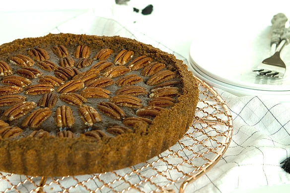 Brown Butter Chocolate Pecan Tart