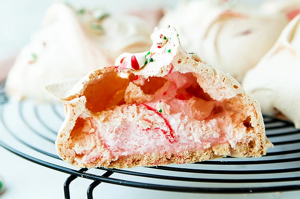 Giant Peppermint Meringues