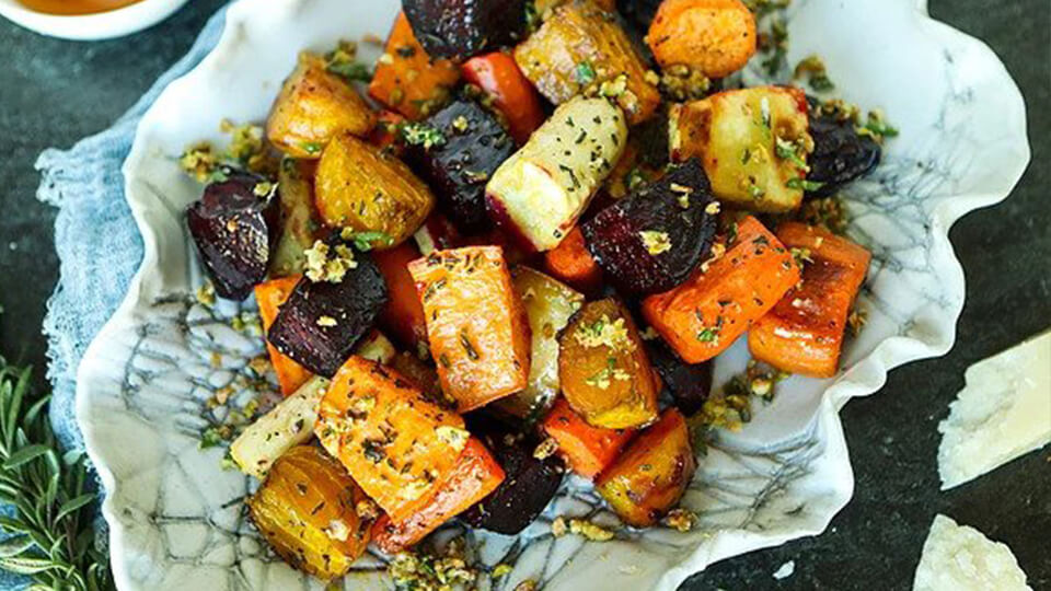 Best Ever Roasted Root Vegetables with Pistachio Crumble | The Fancy ...