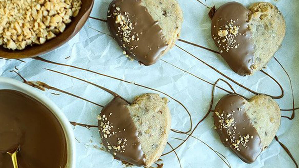 Dipped Toffee Shortbread Cookies