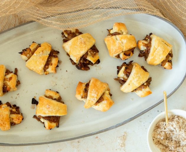 ONION JAM AND GOAT CHEESE RUGELACH