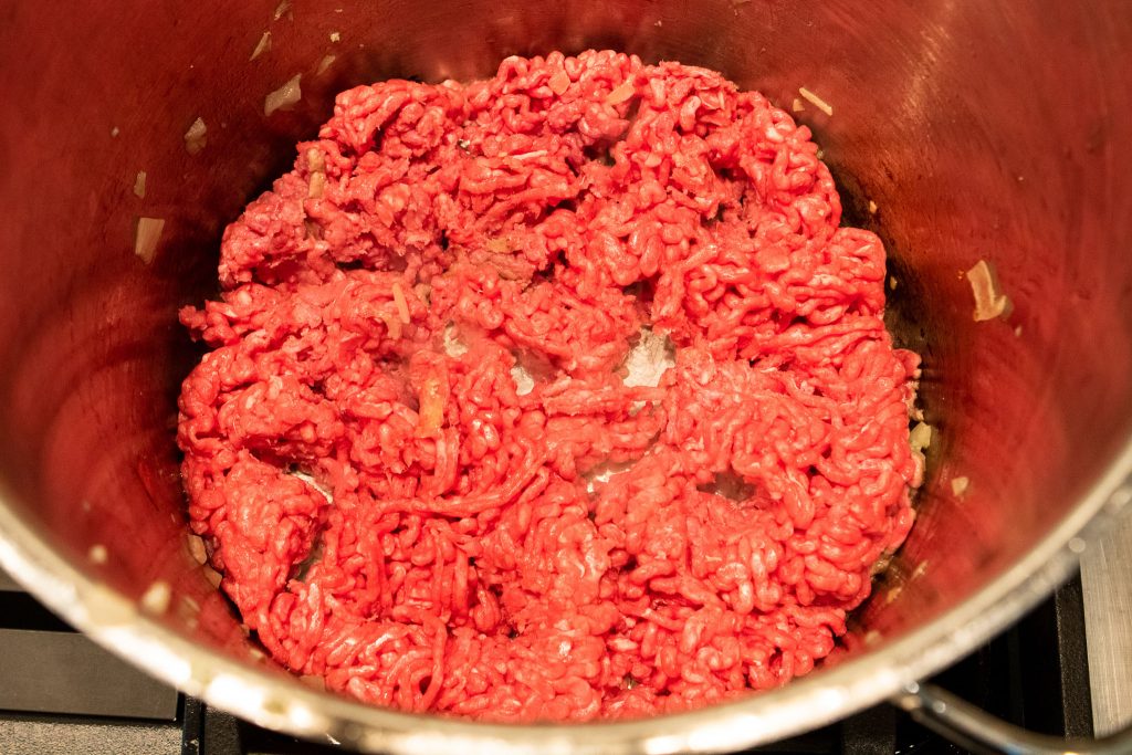 ground beef being browned