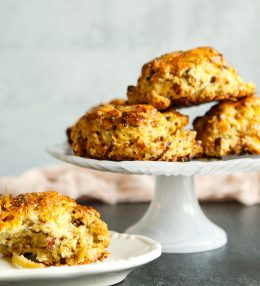 Gorgonzola and Bacon Drop Biscuits