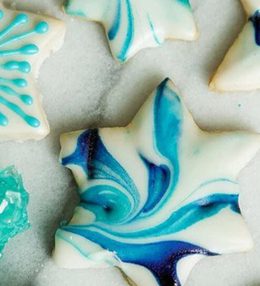 Marbleized Iced Sugar Cookies