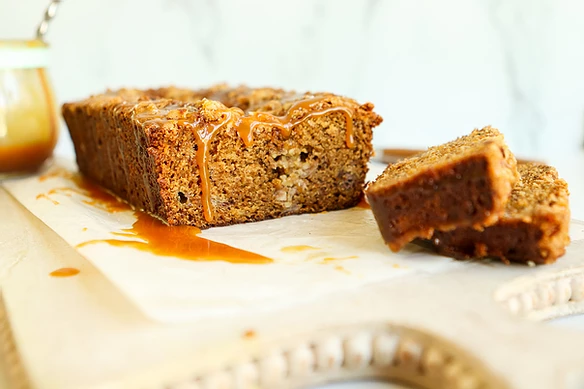 Salted Caramel Banana Nut Bread