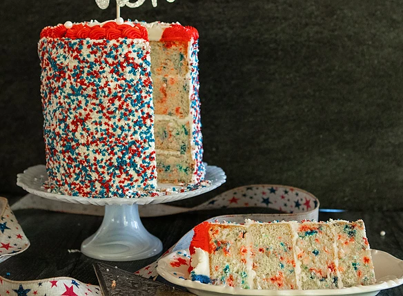Fourth of July Funfetti Cake