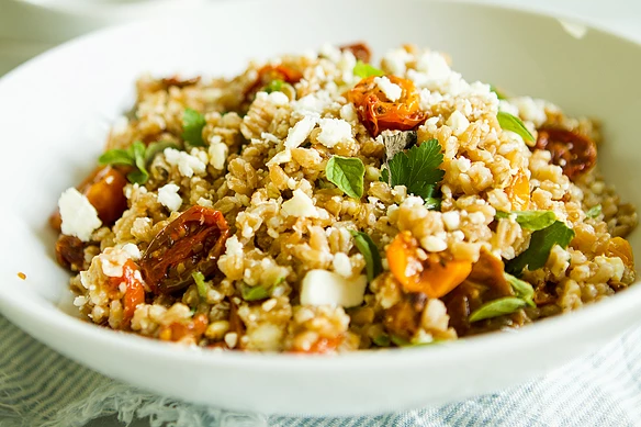 Slow-Roasted Tomato Farro Salad