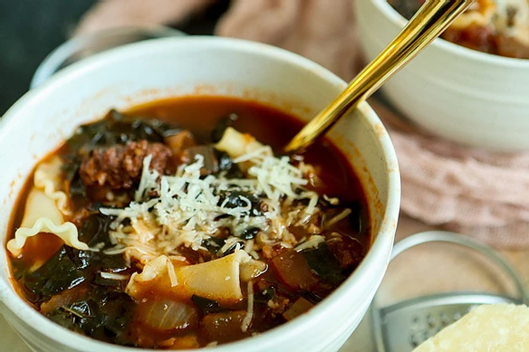 Spicy Sausage & Kale Soup