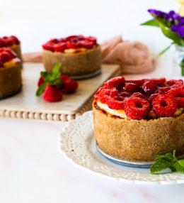Mini Raspberry Cheesecakes for Passover