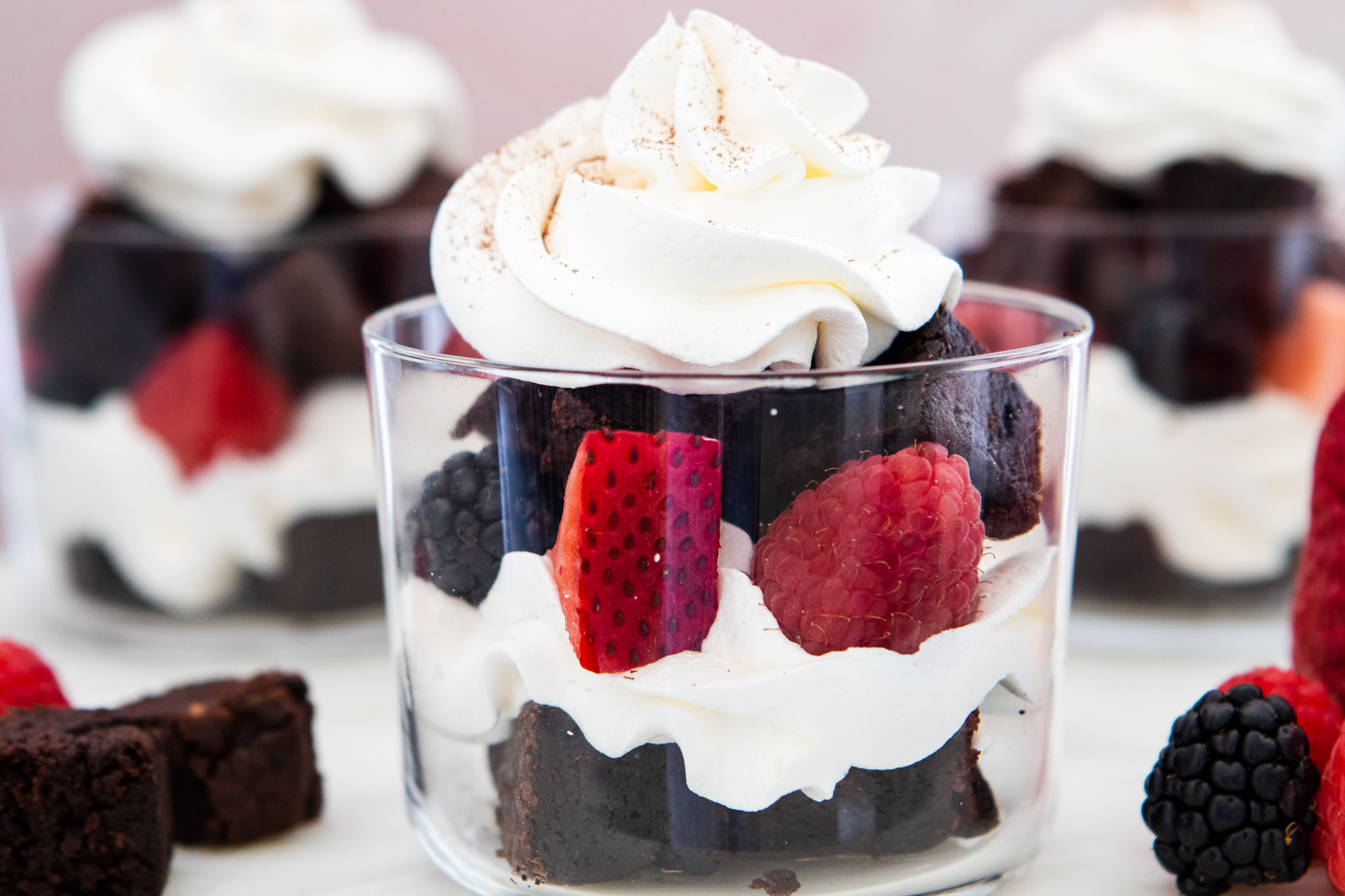 Brownie and Berry Cups