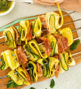 Grilled Squash Ribbons with Prosciutto