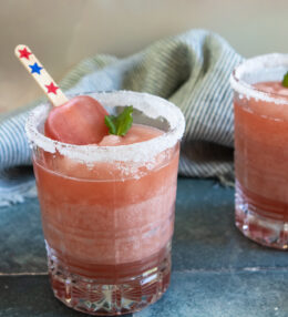 Frosted Watermelon Rosemary Frosé