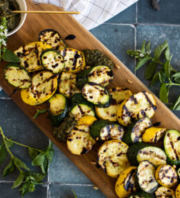 Grilled Summer Squash with Pesto