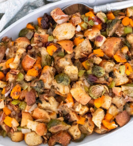 Butternut Squash and Brussels Sprout Stuffing