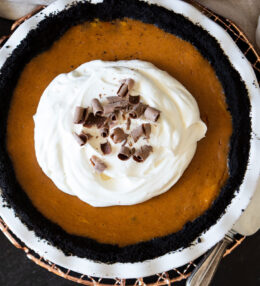 Pumpkin Pie with Chocolate Crust