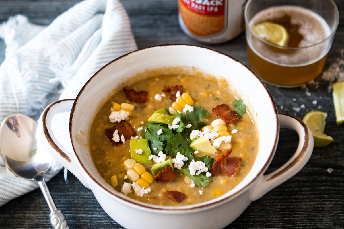 Poblano Corn Chicken Tortilla Soup. - Half Baked Harvest