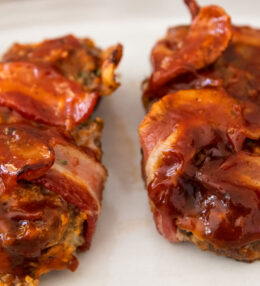 Bacon-Wrapped Mini Meatloaves