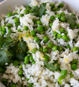 Spring Jasmine Rice with Peas